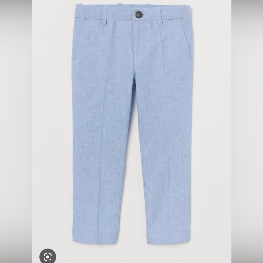 H&M Boys Slim Fit Suit Pants Light Blue Size 6/7y
